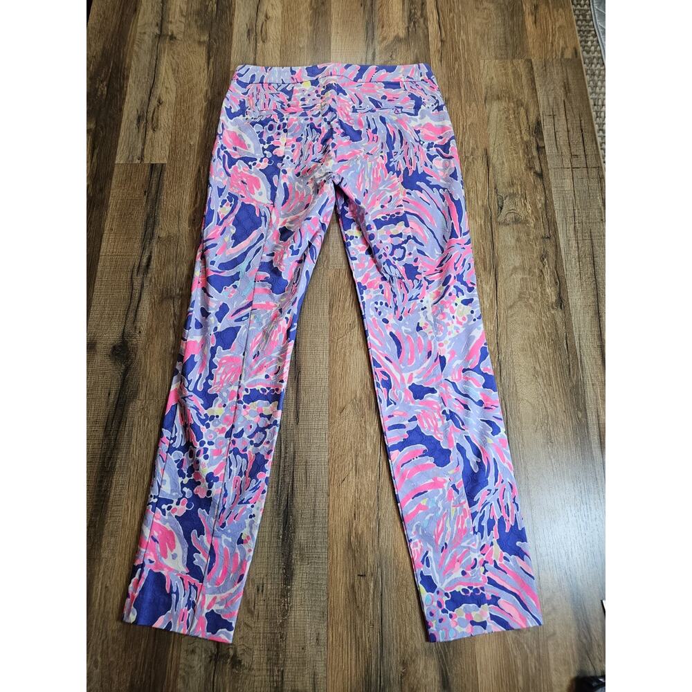 Lilly Pulitzer Kelly Ankle Pants Women's Size 4 Bright Tropical Print Beach Vaca - Picture 6 of 6